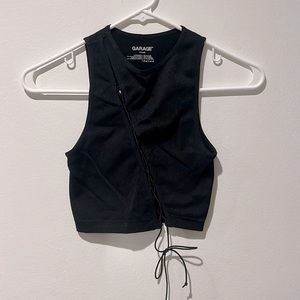 Garage Black Crop Top